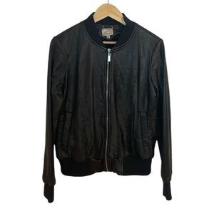 J2 JouJou Black Soft Faux Leather Jacket, Small